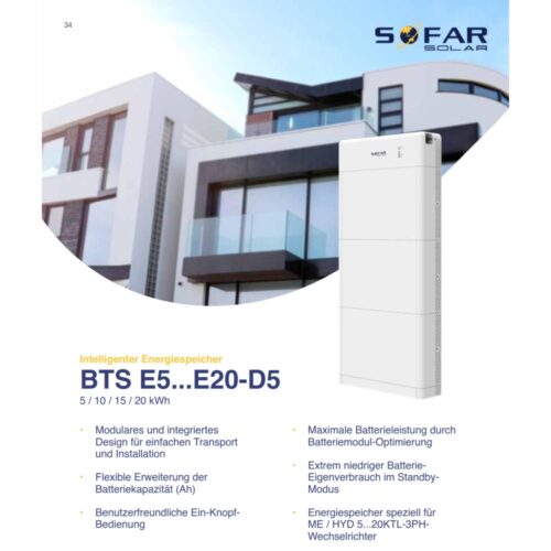 SofarSolar Mastermodul BTS 5K-BDU für Solarstromspeicher – Bild 3