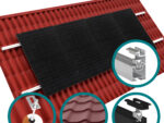 Klickfix mounting: photovoltaic on corrugated sheet, fibre cement roof