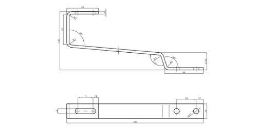 Basic roof hook beaver tail (stainless steel A2) - Image 3