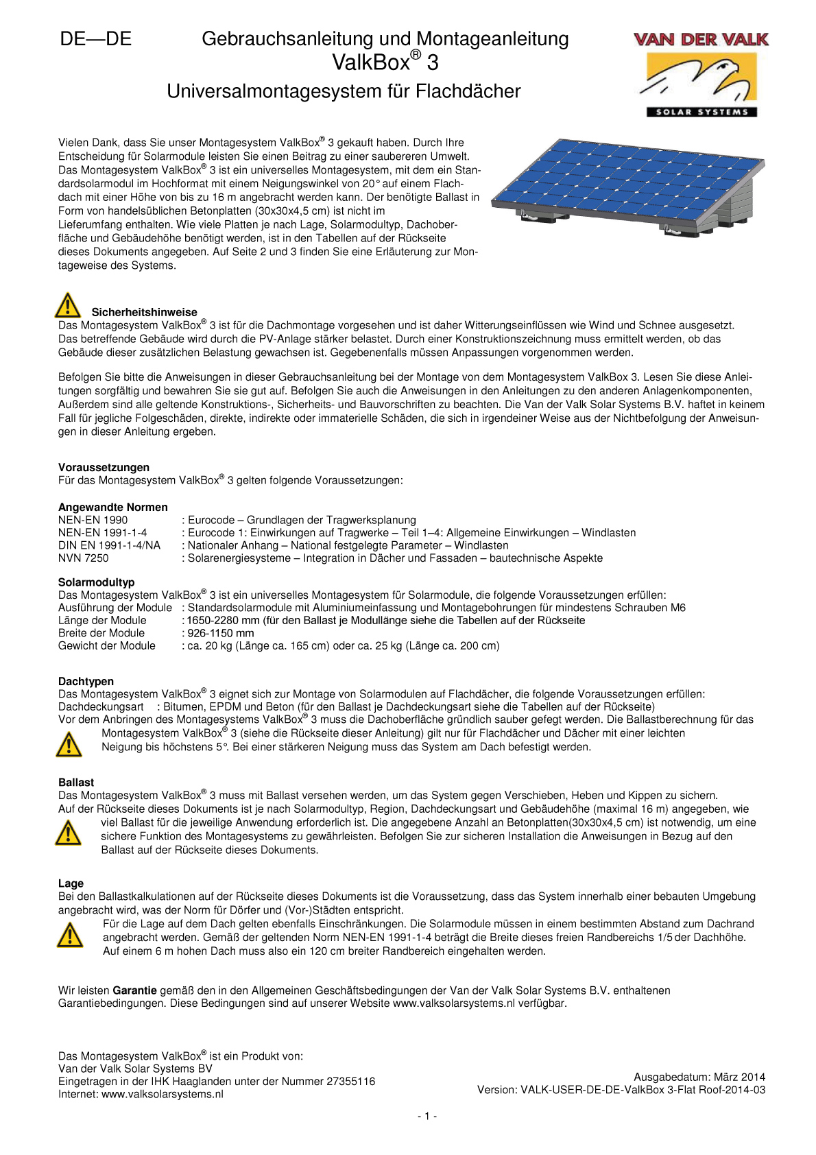 Montageset Flachdach VALK 17° – Bild 5