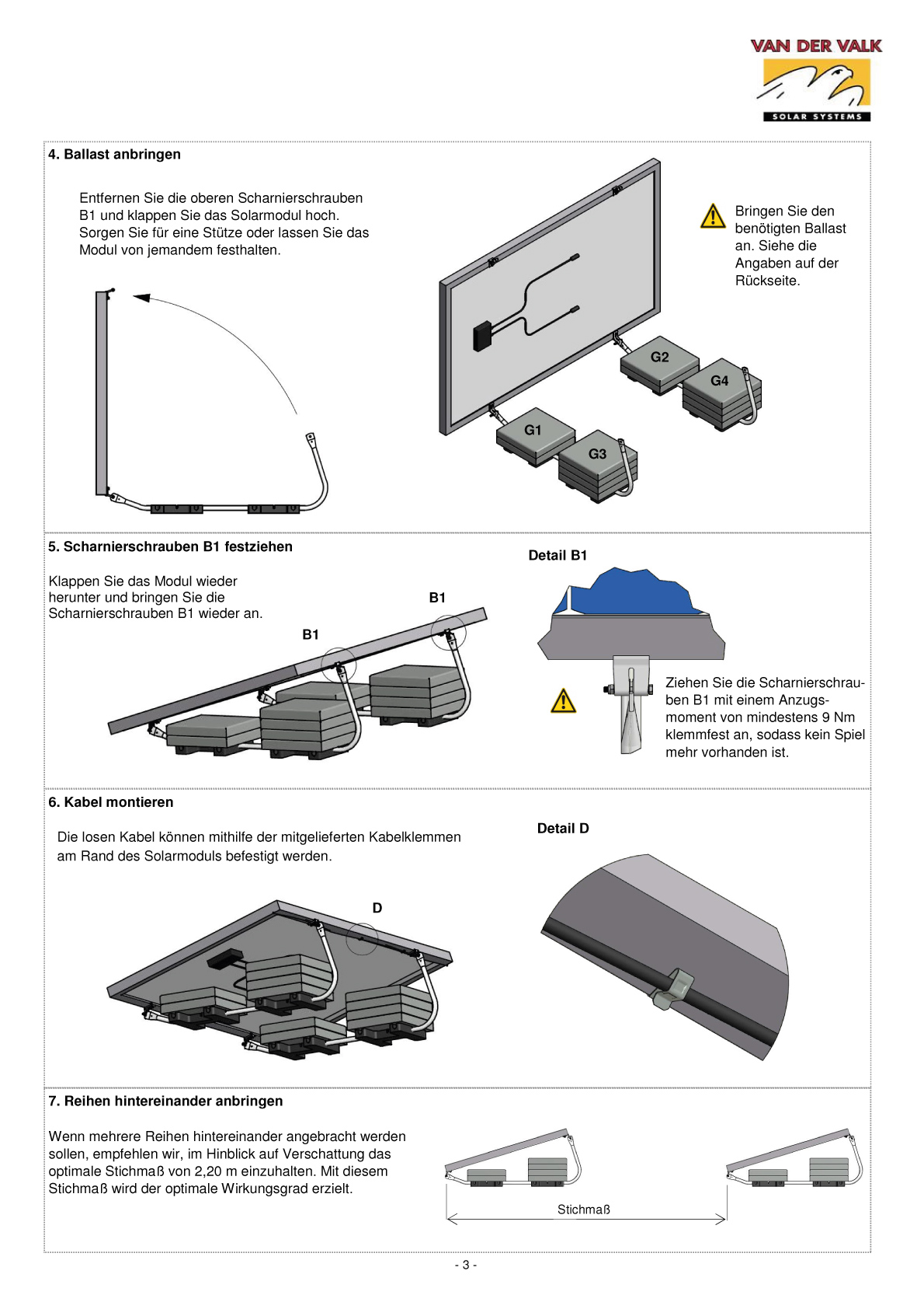 Montageset Flachdach VALK 17° – Bild 7