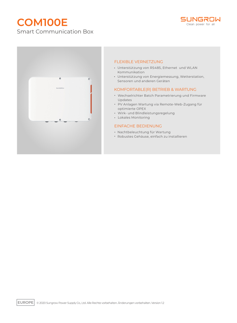 Sungrow communication box COM100E - Image 5