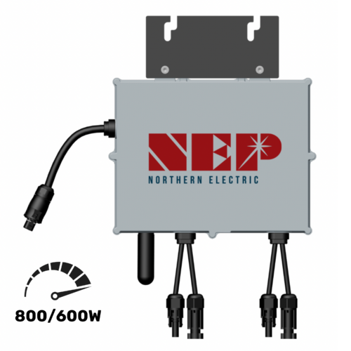 NEP 800W Wechselrichter mit integriertem Relais, IP-67, für effiziente Solaranlagen