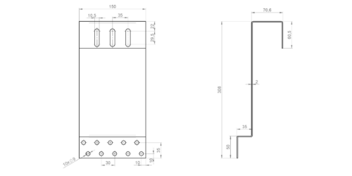 Basic roof hook beaver tail double cover - Image 3