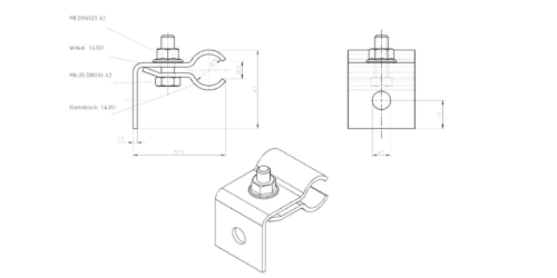 Basic round folding clamp for calcite roofs - Image 3