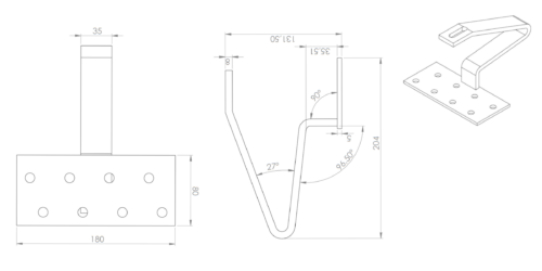 Strong Roof Hook (Stainless Steel 35×8 | Heavy Duty) - Image 3