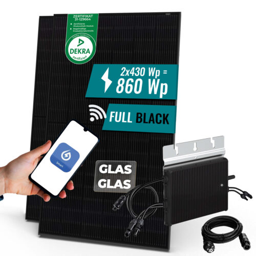 Balcony power plant 860W bifazial Full-Black