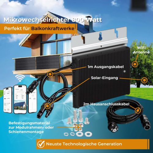 Balcony power station 800W highly flexible Full-Black - Image 8
