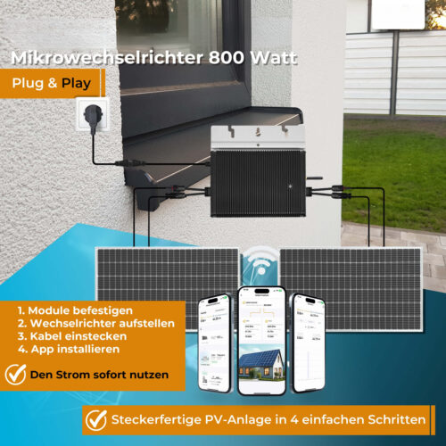 Balcony power plant 860W bifazial Full-Black - Image 3