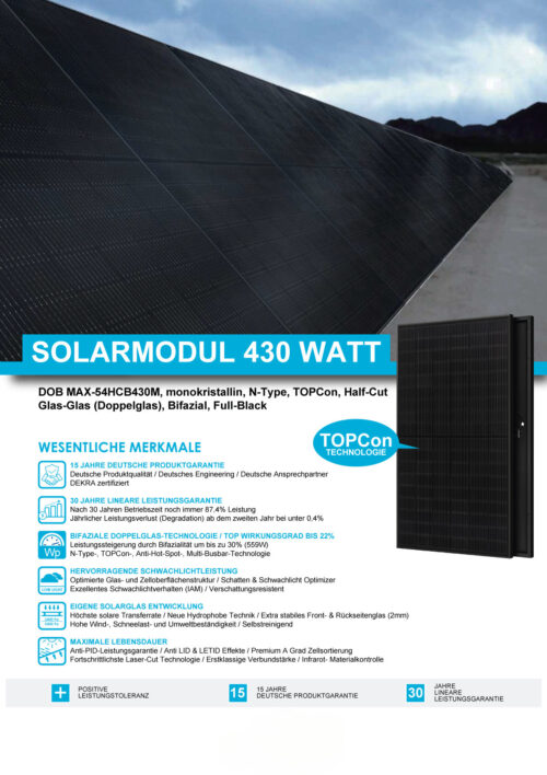 Balcony power plant 860W bifazial Full-Black - Image 5