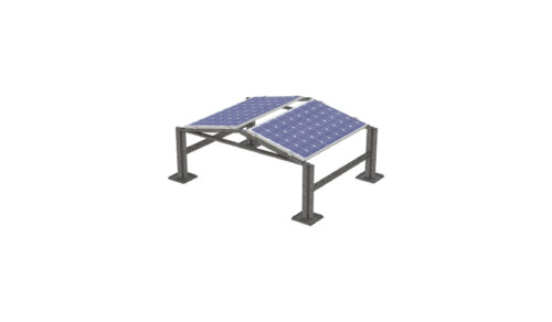 Flat Field Freilandmontageset Verfügbar auf Anfrage in folgenden Varianten: 2 Module nebeneinander 4 Module nebeneinander 4 Module hintereinander