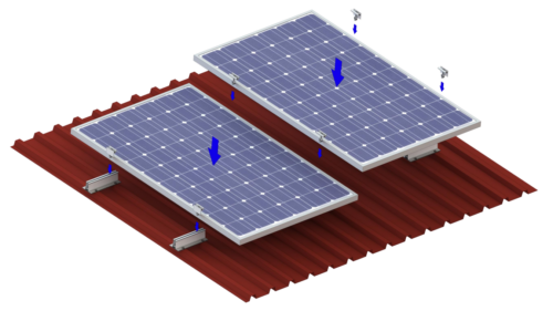 Klickfix photovoltaic mounting on sheet roof with standing seam (Kopie) - Image 2