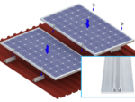 Klickfix photovoltaic mounting on sheet roof with standing seam (Kopie)