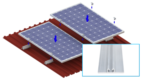 Klickfix photovoltaic mounting on sheet roof with standing seam (Kopie)