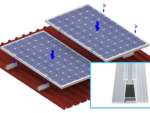 Klickfix photovoltaic mounting on sheet roof with standing seam (Kopie) (Kopie) (Kopie)