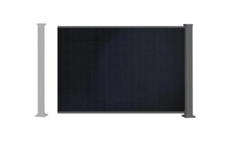 Solarzaun Basic Quer – Inklusive Bifazialem PV-Modul*